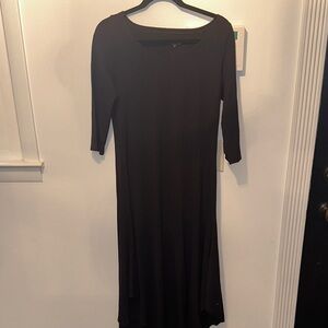 Eileen Fisher Classic Black Long Sleeve Dress Size XS.
